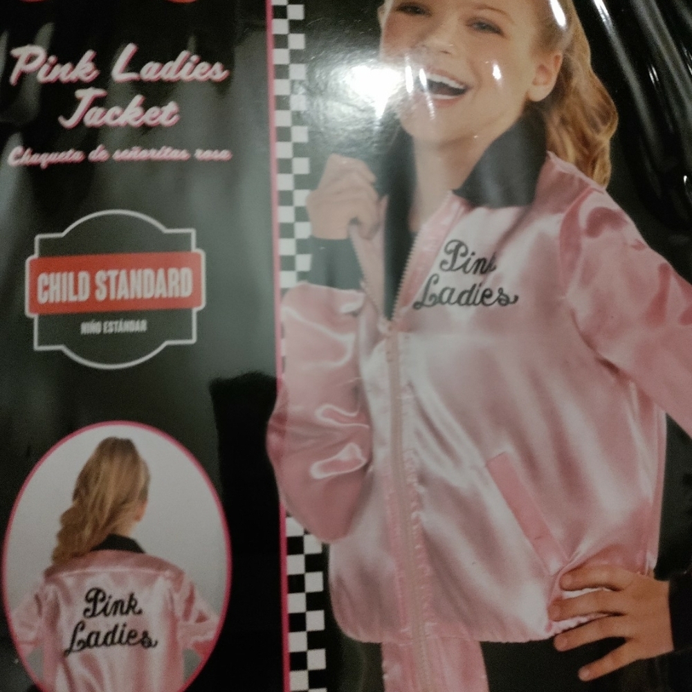 Two Pink Ladies Satin Jacket. New In Package. Kids Up To Size 10. Child Standard